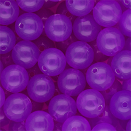 12 mm kralen van DQ&reg; acryl shiny Purple
