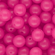 12 mm kralen van DQ&reg; acryl shiny Magenta pink