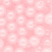 12 mm kralen van DQ&reg; acryl shiny Light pink
