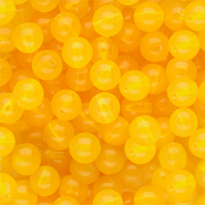 10 mm kralen van DQ&reg; acryl shiny Warm yellow