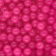 10 mm kralen van DQ&reg; acryl shiny Magenta pink