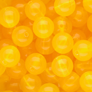 12 mm kralen van DQ&reg; acryl shiny Warm yellow