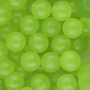 14 mm kralen van DQ&reg; acryl shiny Light green