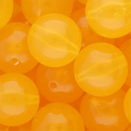 20 mm kralen van DQ&reg; acryl shiny Warm yellow