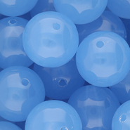 20 mm kralen van DQ&reg; acryl shiny Blue