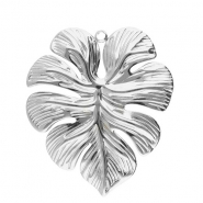 Bedels van Stainless steel Roestvrij staal (RVS) leaf Silver