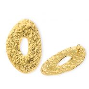 Bedels van Stainless steel Roestvrij staal (RVS) oval Gold