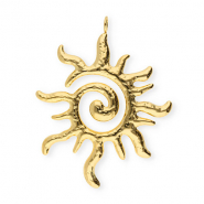 Bedels van Stainless steel Roestvrij staal (RVS) spiral sun Gold