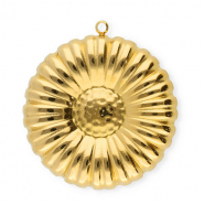 Bedels van Stainless steel Roestvrij staal (RVS) flower Gold