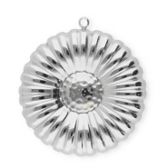 Bedels van Stainless steel Roestvrij staal (RVS) flower Silver