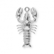 Bedels van Stainless steel Roestvrij staal (RVS) lobster Silver