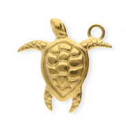 Bedels van Stainless steel Roestvrij staal (RVS) turtle Gold