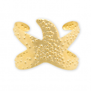 Armbanden van Stainless steel Roestvrij staal (RVS) bangle starfish Gold