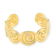 Armbanden van Stainless steel Roestvrij staal (RVS) bangle spirals Gold