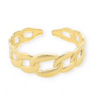 Armbanden van Stainless steel Roestvrij staal (RVS) bangle belcher chain Gold