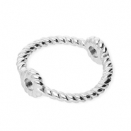 Benodigdheden van Stainless steel Roestvrij staal (RVS) dichte ring met 2 oogjes 13mm Silver