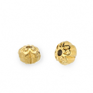 Kralen van stainless steel Roestvrij staal (RVS) flower Gold