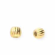 Kralen van stainless steel Roestvrij staal (RVS) 3mm Gold