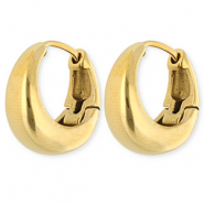 Oorbellen van Stainless steel Roestvrij staal (RVS) creolen Gold