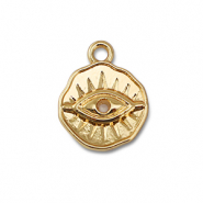 Metaal bedels heart Eye of Providence Peach gold