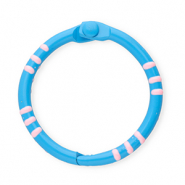 Gekleurde onderdelen voor sleutelhanger ring Dark blue-light pink