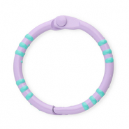 Gekleurde onderdelen voor sleutelhanger ring Light purple-turquoise