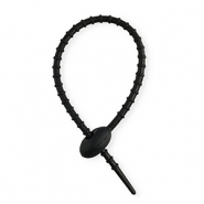 Gekleurde onderdelen tie wrap van siliconen Black