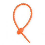 Gekleurde onderdelen tie wrap van siliconen Orange