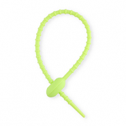 Gekleurde onderdelen tie wrap van siliconen Green