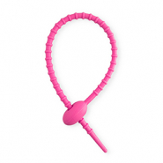 Gekleurde onderdelen tie wrap van siliconen Dark pink