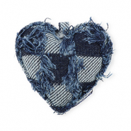 Statement hangers heart denim-look Dark denim blue