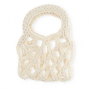 Gehaakte tasjes handgemaakt Off white