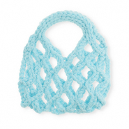 Gehaakte tasjes handgemaakt Light blue