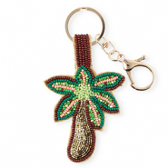 Sleutelhangers palmtree Gold-brown-green