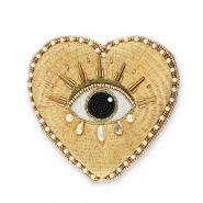 Portemonnee heart with Eye of Providence Gold-white-black