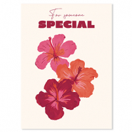BY31&reg; Kaartjes voor sieraden "For someone special" Off white-bordeaux red-coral red-pink