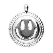 BY31® Bedels van Stainless steel Roestvrij staal (RVS) smiley Silver