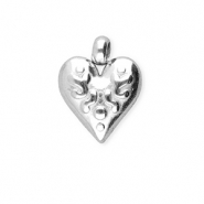 BY31® Bedels van Stainless steel Roestvrij staal (RVS) heart Gold