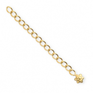 BY31® Benodigdheden van Stainless steel Roestvrij staal (RVS) verlengketting set flower Gold
