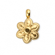 BY31® Bedels van Stainless steel Roestvrij staal (RVS) flower Gold