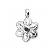 BY31® Bedels van Stainless steel Roestvrij staal (RVS) flower Silver