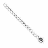 BY31® Benodigdheden van Stainless steel Roestvrij staal (RVS) verlengketting set spiral Silver
