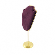 Sieraden display buste voor kettingen Dark purple-gold