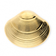 Statement broches van Stainless steel Roestvrij staal (RVS) shell Gold