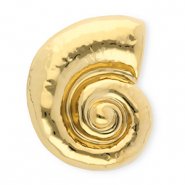 Statement broches van Stainless steel Roestvrij staal (RVS) snail Gold