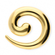 Statement broches van Stainless steel Roestvrij staal (RVS) spiral Gold