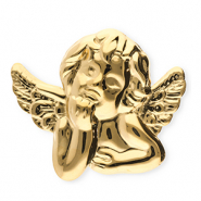Statement broches van Stainless steel Roestvrij staal (RVS) angel Gold