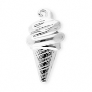 Statement broches van Stainless steel Roestvrij staal (RVS) ice lolly Silver