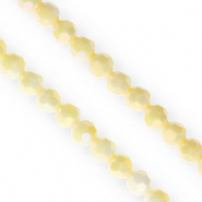 Facet kralen top quality round 6mm Yellow-AB coating