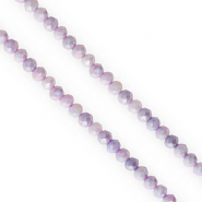 Facet kralen top quality disc 4x3mm Purple-AB coating